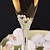 abordables Flûtes à Champagne-Courant grillage ( Cristal ) - Personnalisé - Thème classique