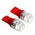 Недорогие Автомобильные светодиодные лампы-t10 1.5W красный светодиод автомобиль лампы приборов (12 В, 2 шт)