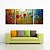 cheap Abstract Paintings-Oil Painting Hand Painted - Abstract Modern Stretched Canvas / Three Panels