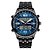 levne Sportovní hodinky-SKMEI Pánské Módní hodinky Vojenské hodinky Náramkové hodinky Křemenný Digitální Japonské Quartz Nerez Černá 30 m Voděodolné Alarm Kalendář Analog - Digitál Luxus - Černá Modrá Dva roky Životnost