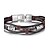 abordables Pulseras de hombre-Hombre Pulseras de cuero Trenzado Diseño Único Gótico Moda Acero inoxidable Pulsera pulsera Negro / Café Para Regalos de Navidad Casual Diario / Piel