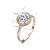 cheap Rings-Statement Ring For Women&#039;s Synthetic Diamond Party Wedding Casual Crystal Gold Plated Imitation Diamond Round Cut Heart Gold Silver / Daily