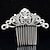 abordables Joyas para el cabello-8.5cm Rhinestone boda tiara de perlas de imitación peine del pelo de la joyería nupcial para la fiesta