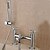 voordelige Badkranen-Douchekraan / Badkraan - Hedendaagse Chroom Bad en douche Messing ventiel Bath Shower Mixer Taps / Twee handgrepen twee gaten