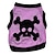 baratos Roupa para Cães-Cat Dog Shirt / T-Shirt Heart Skull Dog Clothes Puppy Clothes Dog Outfits Breathable Purple Costume for Girl and Boy Dog Cotton XS S M L
