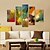 voordelige Topkunstenaars olieverfschilderijen-iarts®hand geschilderd olieverf abstract kleurrijke woondecoratie met gestrekte frame set van 5