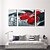 levne Olejomalby-Ručně malované Abstraktní Horizontální panoramatické Plátno Hang-malované olejomalba Home dekorace Tři panely