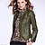 cheap Vip Deal-CEN     Women&#039;s Solid Colored Green Coats &amp; Jackets