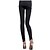 levne Dámské kalhoty a sukně-Women&#039;s  PU Leather Patchwork Stretchy Elastic Waist Trousers Leggings