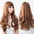 cheap Synthetic Trendy Wigs-Synthetic Wig Wavy With Bangs Wig Light Brown Synthetic Hair Women&#039;s Brown