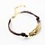 cheap Bracelets-Women&#039;s Charm Bracelet Leather Bracelet Leaf Ladies Personalized Unique Design Basic Paracord Bracelet Jewelry Brown / Gold For Christmas Gifts Daily Casual