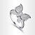 abordables Bague-plaqué européen forme de papillon en argent des femmes anneaux des états (1 pc)