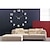 abordables Horloges Murales-39 &quot;w diy 3d numéros de miroir acrylique autocollant horloge murale 120x120cm