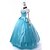 economico Costumi a tema film e TV-Da principessa Cinderella Fiabe Costumi Cosplay Per donna Cosplay da film vestito da vacanza Blu Abito Maniche Collane Natale Halloween Capodanno Chiffon Pelliccia finta Raso / Fascia per capelli