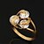 Недорогие Vip Deal-u7 роскошь кольцо 18k коренастый позолоченные высокого qualiry женщин