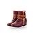 cheap Women&#039;s Boots-Women&#039;s Flat Heel Buckle Leatherette 10.16-15.24 cm / Booties / Ankle Boots Spring / Fall / Winter Burgundy / Beige / Yellow