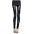 baratos Calças e Saias-Women&#039;s  PU Leather Patchwork Stretchy Elastic Waist Trousers Leggings