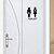 cheap Bathroom Gadgets-Cartoon Men and women Bathroom Stickers