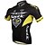 cheap Men&#039;s Clothing Sets-SANTIC Men&#039;s Short Sleeve Cycling Jersey with Shorts - Yellow / Black Bike Jersey Bib Tights Padded Shorts / Chamois Breathable 3D Pad Quick Dry Winter Sports Polyester Patchwork Clothing Apparel