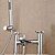 voordelige Badkranen-Douchekraan / Badkraan - Hedendaagse Chroom Bad en douche Messing ventiel Bath Shower Mixer Taps / Twee handgrepen twee gaten