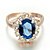 cheap Rings-Band Ring Statement Ring For Women&#039;s Sapphire Synthetic Emerald Party Wedding Casual Crystal Gold Plated Imitation Diamond Solitaire Oval Cut Simulated Cocktail Ring Gold / Daily