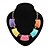 お買い得  ファッションネックレス-女性のEU&amp;amp;私たちのエレガントな5四角単によだれかけステートメントネックレス