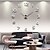 Недорогие Настенные часы-39-дюймовые 3d зеркальные цифры с акриловой наклейкой, настенные часы 120x120 см