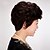 cheap Human Hair Capless Wigs-Human Hair Capless Wig Pixie Cut Short Hairstyles 2019 With Bangs style Brazilian Hair Curly Wavy Black Wig 8 inch Natural Hairline Side Part 100% Hand Tied Short Human Hair Capless Wigs / 8A