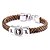 cheap Bracelets-Punk Style Dead Note L Brown Leather Bracelet(1 Pc)