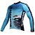 cheap Women&#039;s Cycling Clothing-ILPALADINO Men&#039;s Long Sleeve Cycling Jersey Winter Polyester White+Sky Blue Animal Bike Jersey Top Mountain Bike MTB Road Bike Cycling Breathable Quick Dry Ultraviolet Resistant Sports Clothing