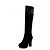 levne Dámská obuv-Dámská obuv módní robustní podpatek kolena vysoké boty s krystalem na zip