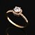 voordelige Ring-Dames Statement Ring - Kubieke Zirkonia Modieus One-Size Goud Voor Feest