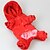 abordables Vêtements pour chiens-Chat Chien Pulls à capuche Cosplay Mariage Hiver Vêtements pour Chien Rouge Costume Velours côtelé XS S M L XL