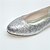 abordables Chaussures de mariée-Femme Paillette Printemps / Eté / Automne Talon Plat Noir / Argenté / Doré / Soirée &amp; Evénement