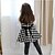 cheap Dresses-Girls&#039; Long Sleeve Houndstooth 3D Printed Graphic Dresses Dress Spring Fall Winter