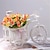 זול פרח מלאכותי-1 ענף פוליאסטר פלסטיק ורדים פרחים לשולחן פרחים מלאכותיים