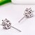 abordables Boucle d&#039;Oreille-Femme Boucles d&#039;oreille goujon Bijoux de Luxe Argent sterling Imitation Diamant Six Griffes Bijoux Pour