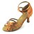 preiswerte Lateinamerikanische Schuhe-Damen Schuhe für den lateinamerikanischen Tanz / Ballsaal Satin Sandalen Schnalle Maßgefertigter Absatz Maßfertigung Tanzschuhe Schwarz / Gold / Lila