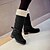 abordables Botas de mujer-Mujer Zapatos Ante Sintético Invierno Tacón Robusto Talón de bloque Mitad de Gemelo Hebilla Para Vestido Borgoña Negro Azul Beige