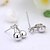 abordables Boucle d&#039;Oreille-Femme Boucles d&#039;oreille goujon Argent sterling Cerise Fruit Bijoux Pour