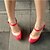זול נעלי נשים-נעלי נשים - בלרינה\עקבים - דמוי עור - עקבים / נעלי בובה (מרי ג&#039;יין) - שחור / צהוב / ורוד - משרד ועבודה / שמלה - עקב עבה