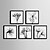 preiswerte Kunstdrucke-Gerahmtes Leinenbild Gerahmtes Set - Blumenmuster / Botanisch PVC Darstellung Wandkunst