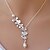 cheap Necklaces-Pendant Necklace Pearl Necklace Pearl Imitation Pearl Alloy Silver Necklace Jewelry For Daily Casual