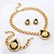 billiga Vip Deal-med presentförpackning kvinnors lejonhuvud halsband armband örhängen som 18K guldpläterad rhinestone smycken för kvinnor