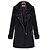 abordables Manteaux &amp; Trenchs Femme-mode revers de femmes deux styles porter trench en laine