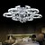 cheap Ceiling Lights-1-Light 80 cm Ceiling Light LED Chandelier Crystal Flush Mount Lights Metal Chrome Modern Contemporary 110-120V / 220-240V Flower Design