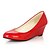 cheap Women&#039;s Heels-Women&#039;s Leatherette Spring Summer Fall Office &amp; Career Dress Wedge Heel Black White Red Pink Beige 2in-2 3/4in