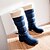 preiswerte Damenstiefel-Damen Schuhe Kunst-Veloursleder Winter Blockabsatz Block Ferse Mittelhohe Stiefel Schnalle Für Kleid Burgund Schwarz Blau Beige