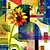 preiswerte Kunstdrucke-Keilrahmen Kunst Sonnenblumen Aquarell abstrakte Dekoration Malerei 2er Set
