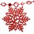 cheap Christmas Decorations-Christmas Tree Snow Shaped Decorating Hang Electroplating 14*14*10cm